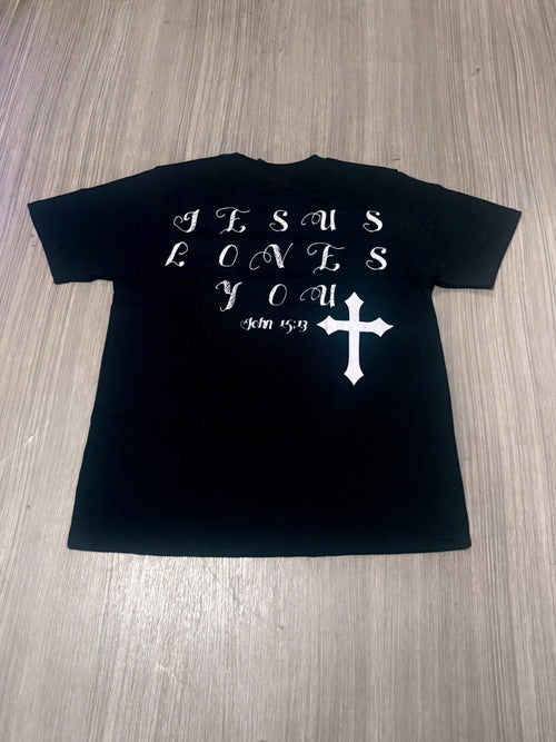 " Jesus Loves You " T-Shirt Black